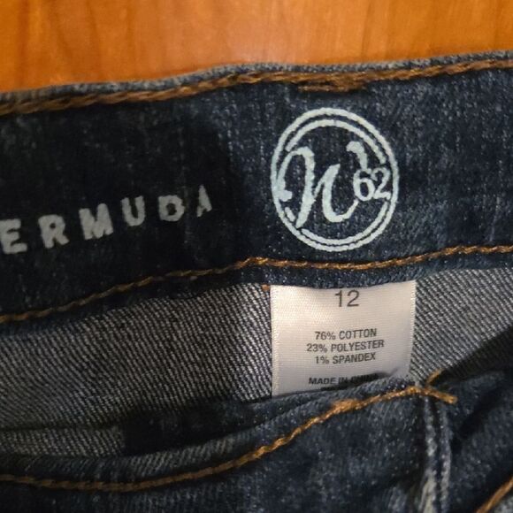 Womens Blue Denim Shorts - Picture 2 of 4